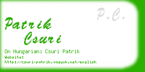 patrik csuri business card